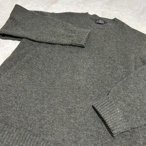 Pendleton Sweater Mens XL Grey Washable Wool Crew Neck